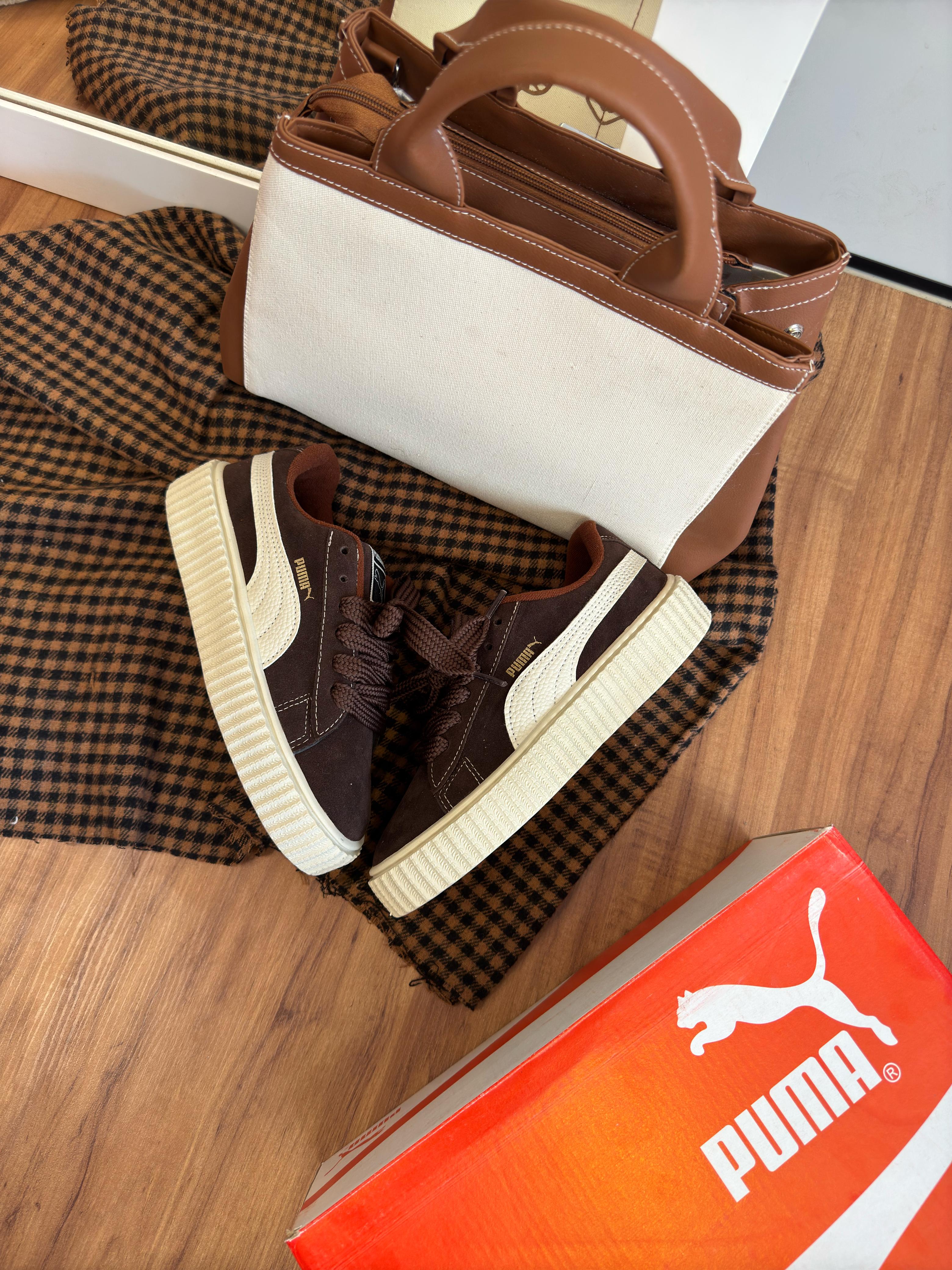 Puma Suede Plataforma – Marrom Escuro
