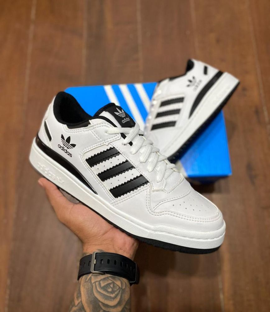 Tênis Forum Low  - Branco/Preto